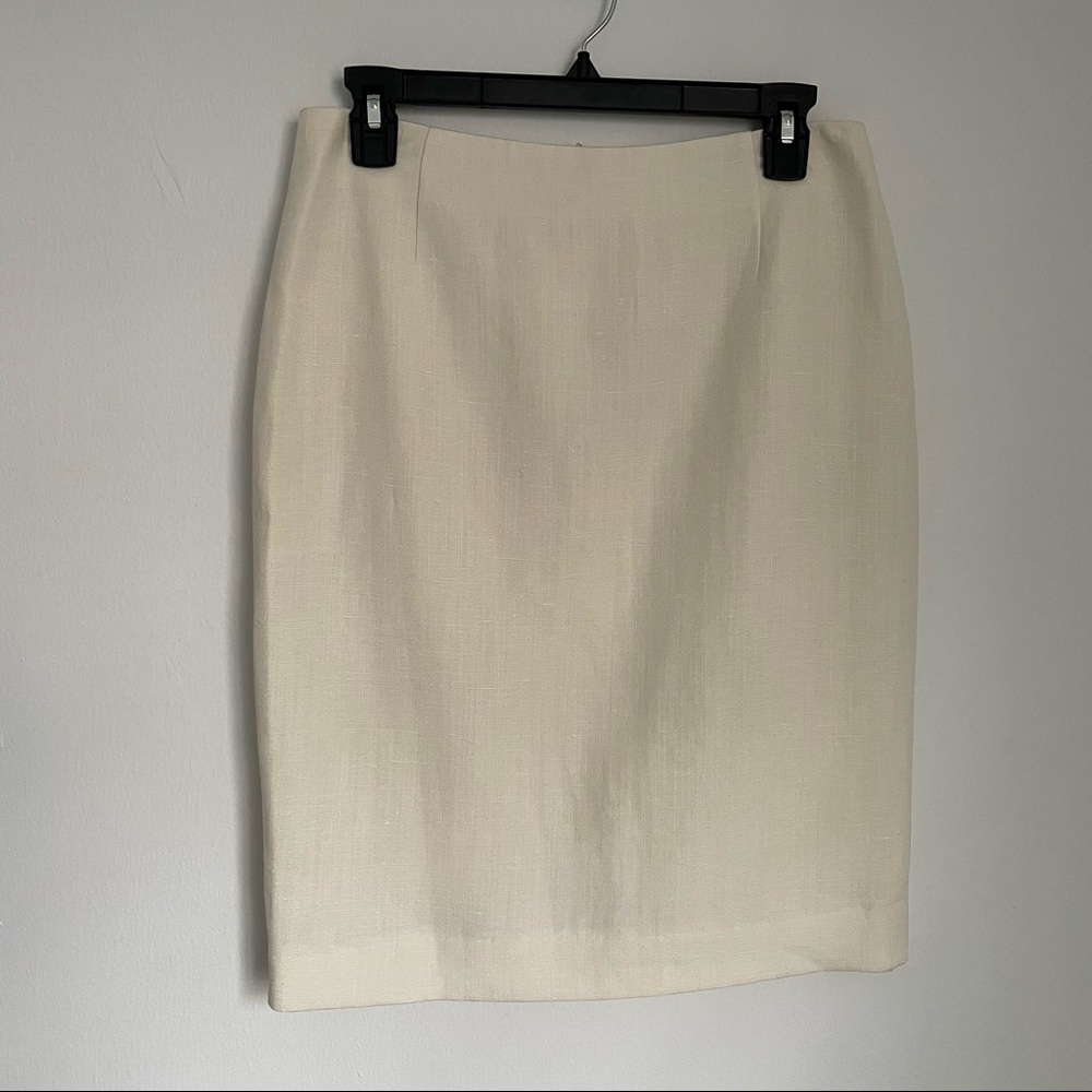 Escada Silk Linen Pencil Skirt Size 38